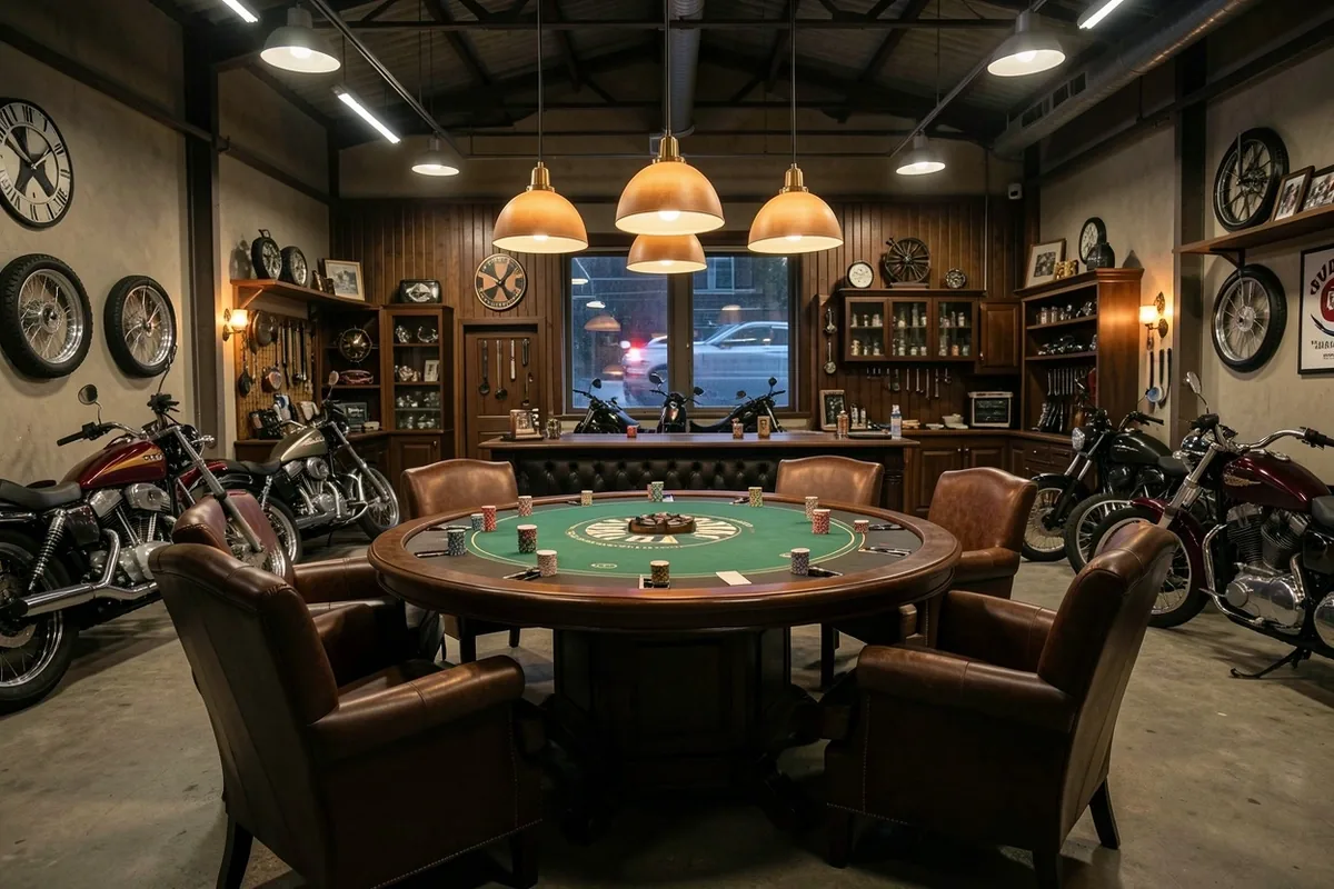 Pókerklub asztal és lounge